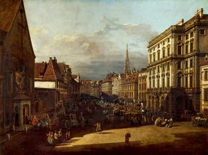 Flour Market Square in Vienna by Bernardo Bellotto
