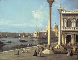The Bacino di San Marco and The Church of Santa Maria della Salute, Venice, from the Piazzetta by Bernardo Bellotto