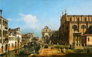The Campo di SS. Giovanni e Paolo, Venice, 1743-1747 by Bernardo Bellotto