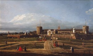 The Castello Sforzesco in Milan by Bernardo Bellotto