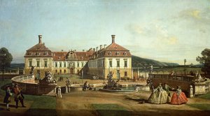 The Imperial Castle of Schlosshof from the garden side by Bernardo Bellotto