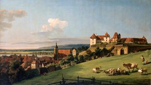 View of Pirna from the Sonnenstein Castle, 1750s by Bernardo Bellotto