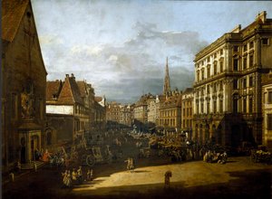 View of the flour market in Vienna by Bernardo Bellotto