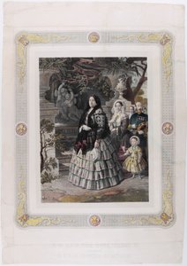 Her Majesty the Queen Isabel II and Her August Daughter Her Most Serene Highness the Princess of Asturias by Bernardo Blanco y Pérez