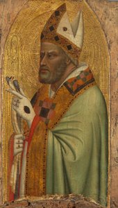 Saint Bishop with a Goldfinch