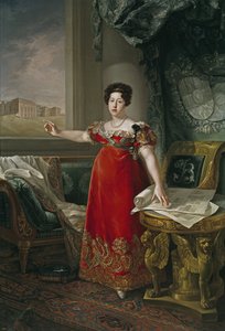 Maria Isabel of Portugal in front of the Prado Museum by Bernardo Lopez y Piquer