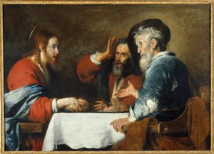 Christ at Emmaus by Bernardo Strozzi