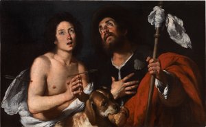 Saints Roch and Sebastian by Bernardo Strozzi