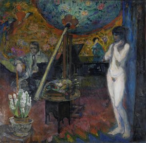 Self Portrait in the Studio by Bernhard Dorotheus Folkestad