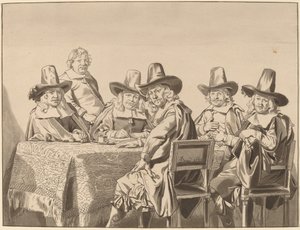 Directors of the Orphan Asylum of Haarlem, 1777, published 1786 by Bernhard Schreuder