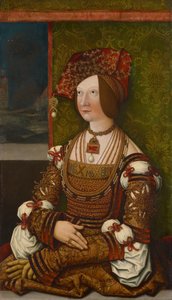Portrait of Bianca Maria Sforza by Bernhard, Strigel