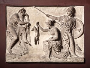 Thetis Dipping Achilles in the River Styx by Bertel Thorvaldsen