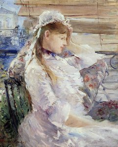 Profile of a seated young woman by Berthe Morisot