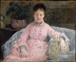The Pink Dress (Albertie-Marguerite Carré, later Madame Ferdinand-Henri Himmes, 1854–1935) by Berthe Morisot
