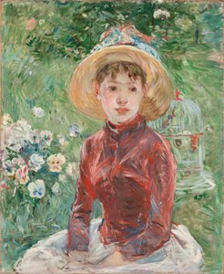 Young Girl on the Grass, the Red Bodice Mademoiselle Isabelle Lambert