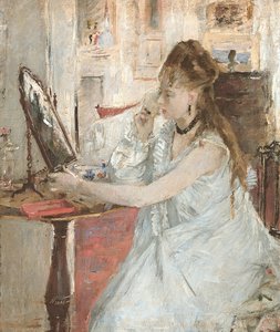 Young Woman Powdering Her Face