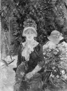 Young Woman in a Garden by Berthe Morisot