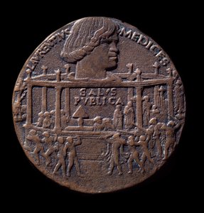 Bronze Medal on the Pazzi Conspiracy (1478) by Bertoldo di Giovanni