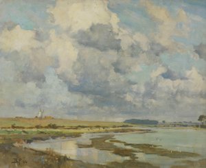 Clouds over the Orwell by Bertram Priestman