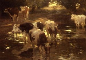 The Watering Spot by Bertram Priestman