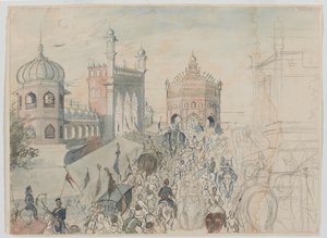 British troops in a Sikh town, probably Allahabad