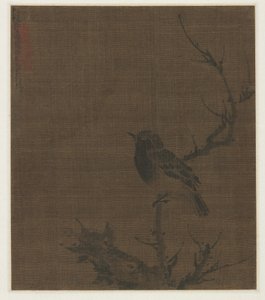 Sleeping Bird on a Prunus Branch by Bian Wenjin