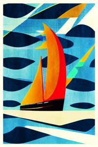 Colorful Abstract Sailboat