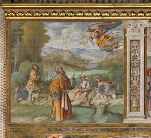 Central Aisle, First North Span, Announcement to Gioacchino, Boccaccio Boccaccino 1514-15 by Boccaccio Boccaccino