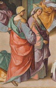 Central Nave, Second North Span, Birth of the Virgin (detail) by Boccaccio Boccaccino