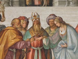 Central Nave, Second North Span, Marriage of the Virgin (detail)