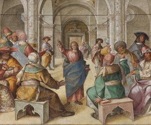 Presbytery, Eighth North Span, Dispute of Jesus, Boccaccio Boccaccino