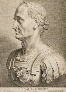 Julius Caesar, Perpetual Dictator, from Twelve Famous Greek and Roman Men by Boetius Adams Bolswert