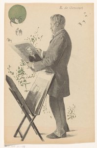 Edmond de Goncourt Looking at a Print, Next to Him a Print Stand