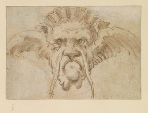 Grotesque Mask by Bolognese School