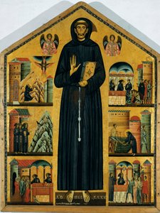 Life of Saint Francis of Assisi. Painting on wood, 1235 by Bonaventura Berlinghieri