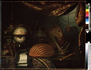 Still life with musical instruments by Bonaventura Bettera