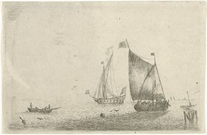 Seascape with a Fishing Boat by Bonaventura Peeters (I)
