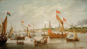 Festive Ceremony on the Scheldt before Antwerp by Bonaventura Peeters