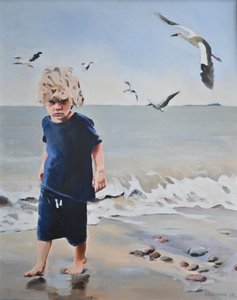 Beach Boy and Gulls by Borgenhag Holmqvist