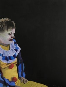 Melancholy Clown Portrait by Borgenhag Holmqvist