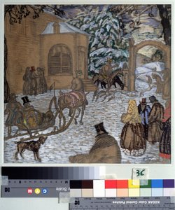 Illustration for the Novel Dubrovsky by A. Pushkin by Boris Dmitrievich Grigoriev
