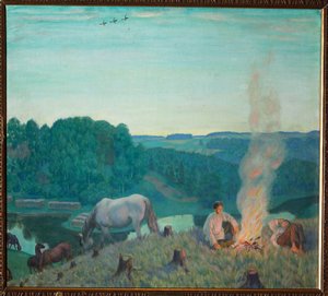 Campfire by Boris Mikhailovich Kustodiev