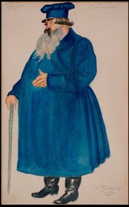 Merchant Dikoy. Costume Design for the Play The Storm by A. Ostrovsky, 1920 by Boris Mikhailovich Kustodiev