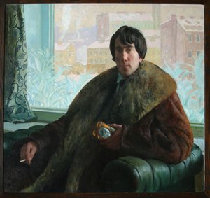 Portrait of the Sculptor and Architect Isidor Zolotarevsky by Boris Mikhailovich Kustodiev