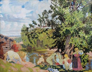 The Bath, 1910 by Boris Mikhailovich Kustodiev