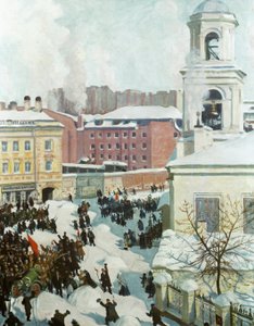 The February 27, 1917 by Boris Mikhailovich Kustodiev