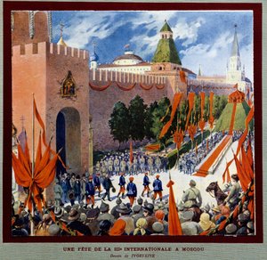 A Celebration of the Third International in Moscow by Boris Vasilievich Zvorykin