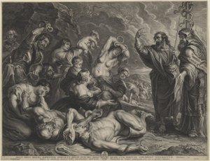 Moses and the Brazen Serpent by Boëtius Adams Bolswert, after Sir Peter Paul Rubens