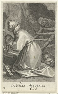 Saint Elias of Caesarea as a Hermit by Boëtius Adamsz. Bolswert
