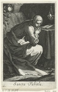 Saint Fabiola of Rome as a Hermit (series: Hermitesses, Sacra Eremus Ascetriarum) by Boëtius Adamsz. Bolswert